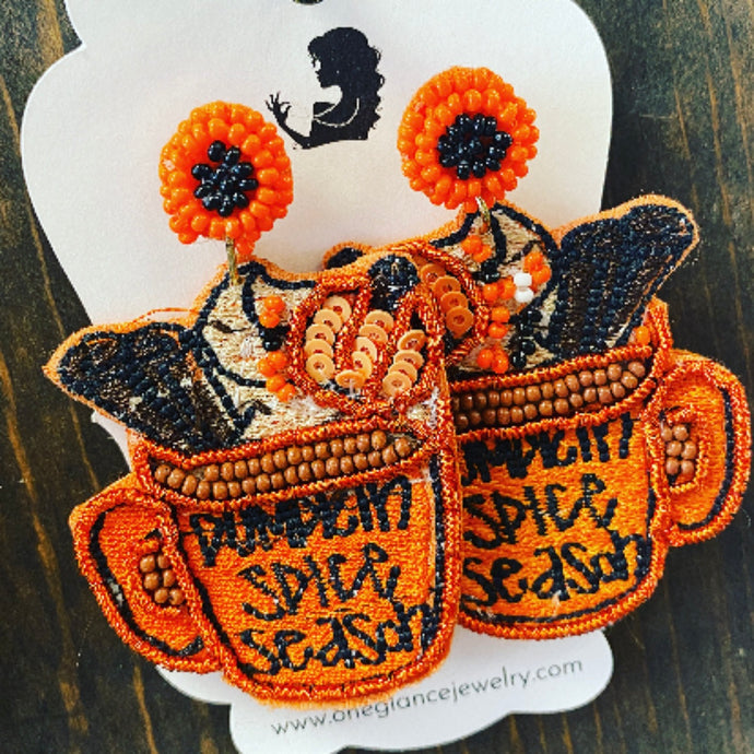 Pumpkin spice earrings