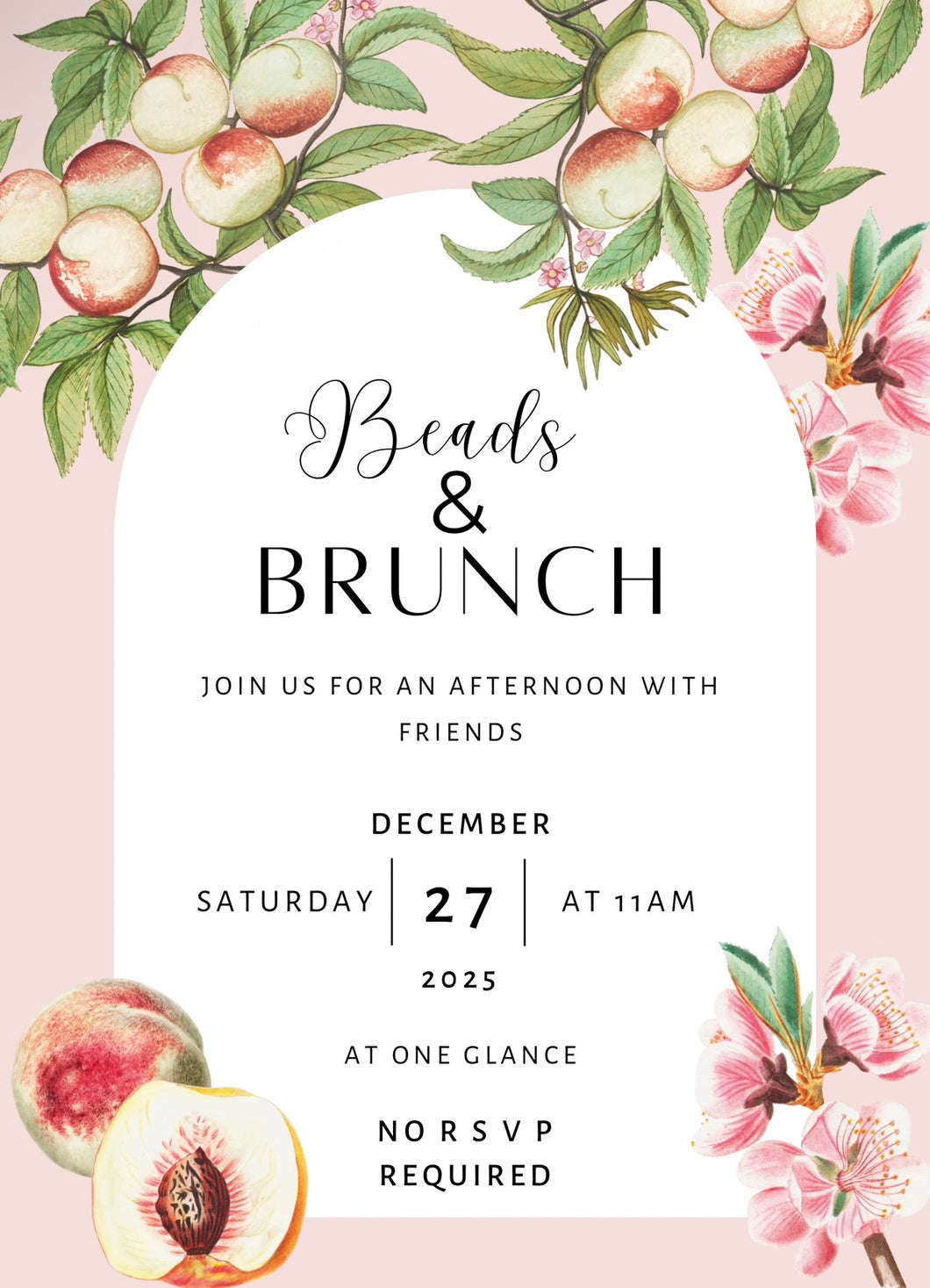 Beads & Brunch!  Saturday, December 27th, beginning at 11am