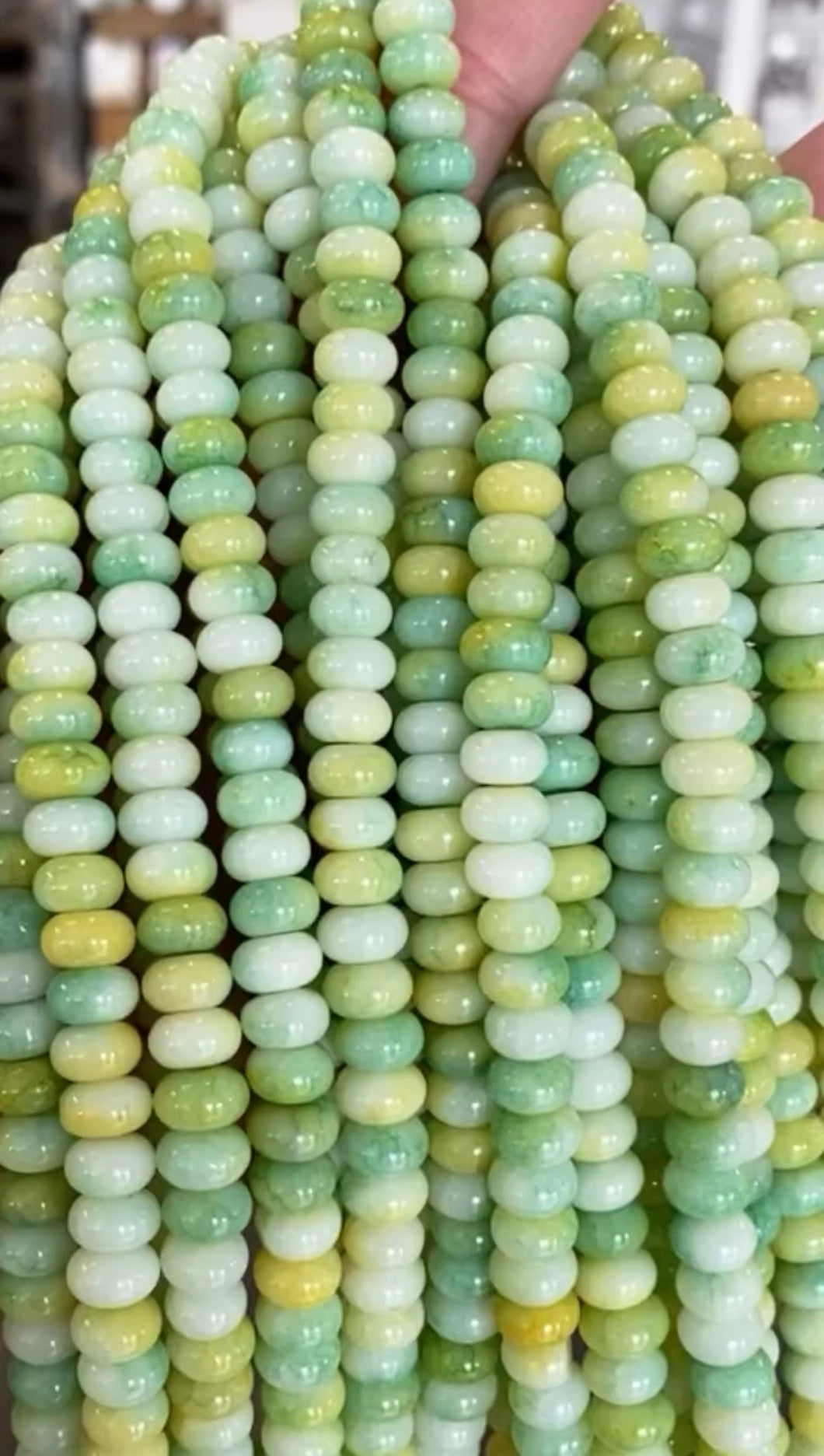 5x8mm Glass crystal rondelles, COLOR: HARVEST APPLE