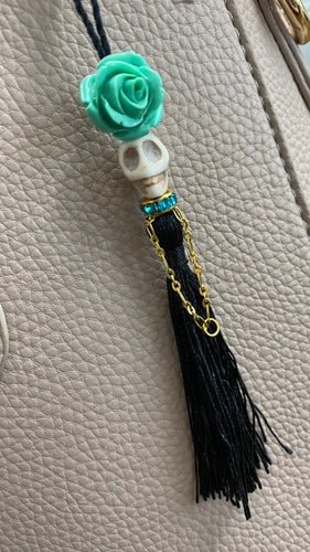 Skeleton tassel purse dangle, Friday, October 10th, 2-3pm