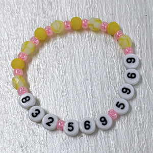 Phone number bracelet workshop! Saturday, June 7th, Come and go any time between 10:30am & 4pm