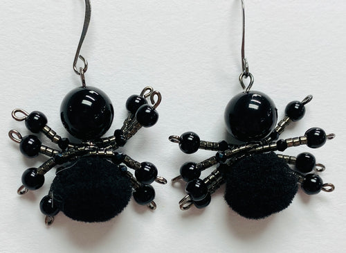 Fuzzy beaded spider earring workshop, Friday 10/3/25, 4pm
