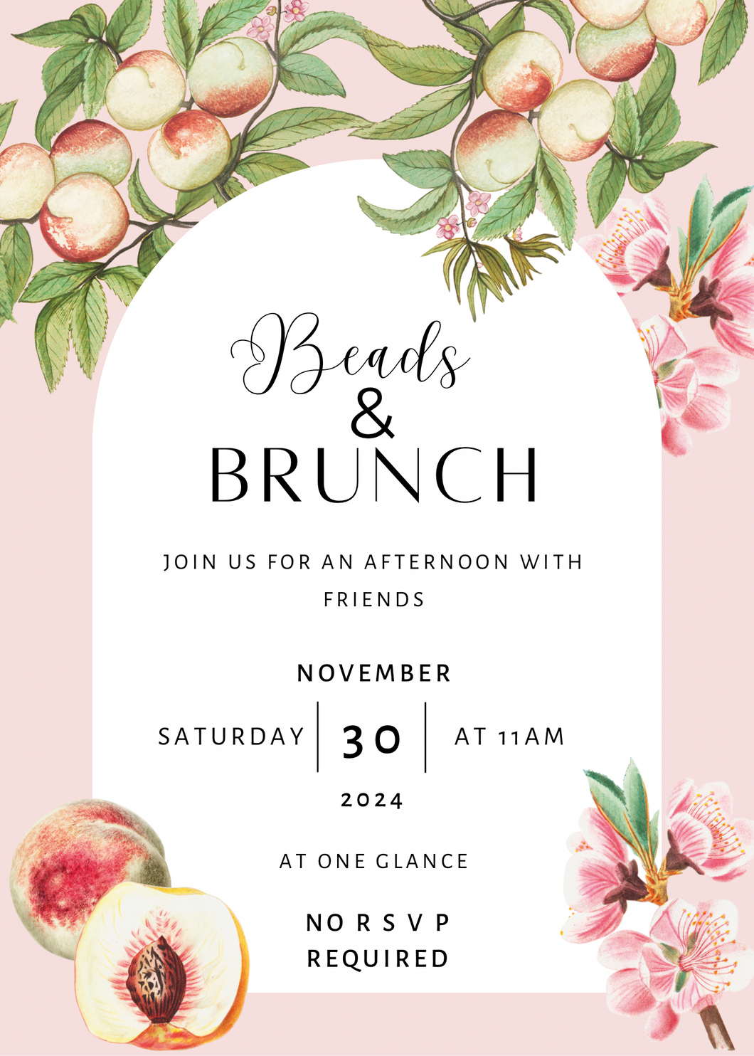 Beads & Brunch!  Saturday, November 30th,  beginning at 11am