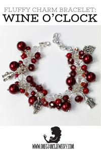 Fluffy charm bracelet~ Wine O'Clock