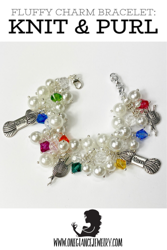 Fluffy charm bracelet~ Knit & Purl