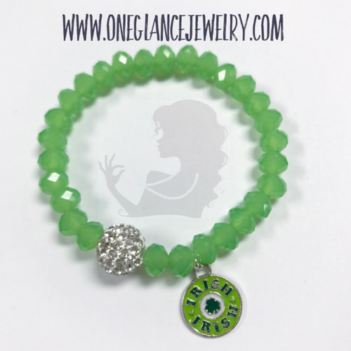 St Patrick's Day stretch bracelet, Irish