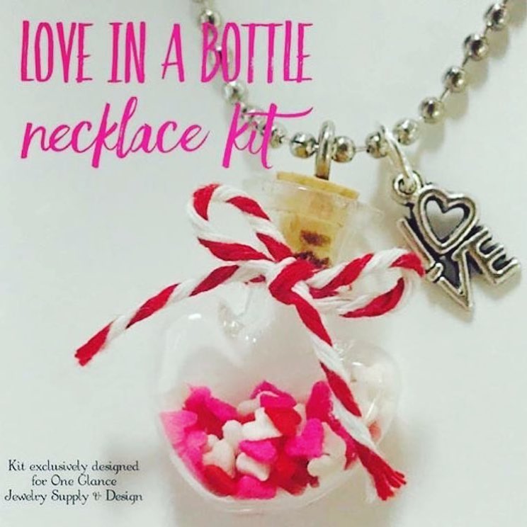 Love in a bottle necklace