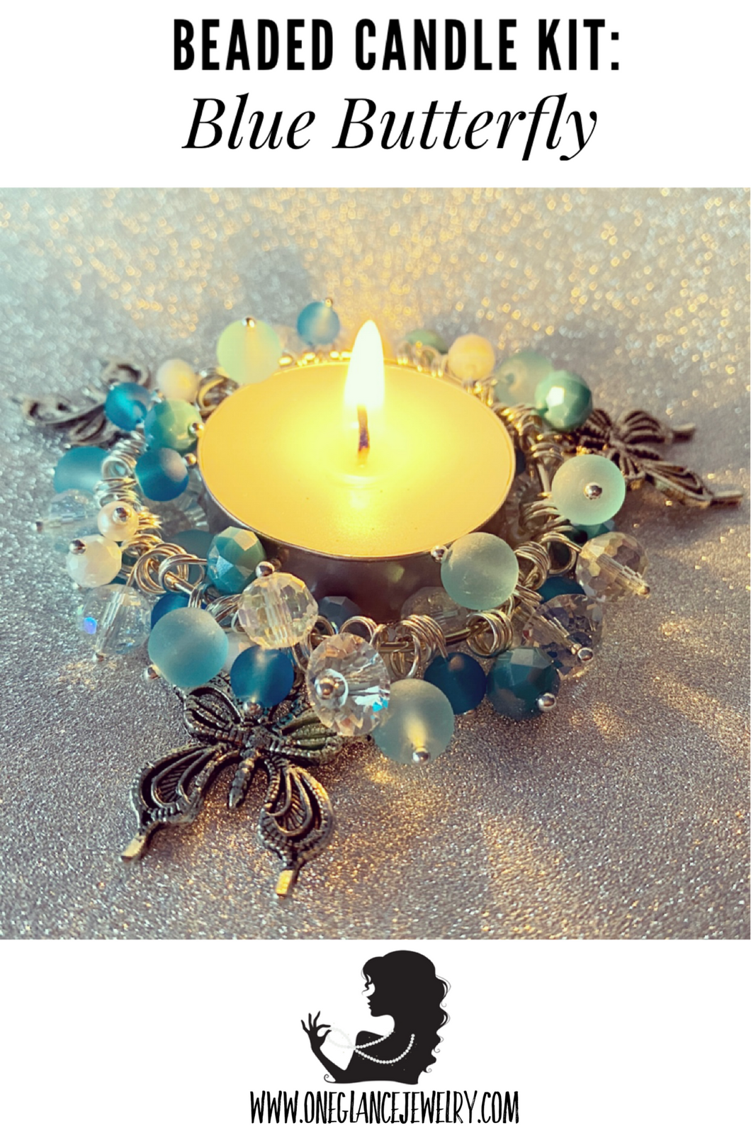CANDLE KIT, Blue Butterfly